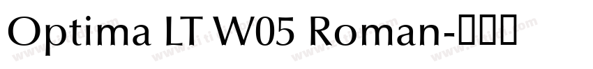 Optima LT W05 Roman字体转换